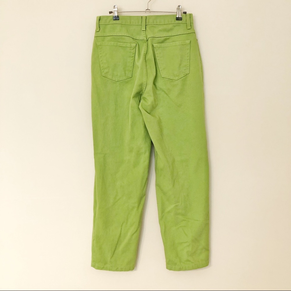 Newport News Jeanology High Waisted Green Jeans